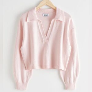 &OtherStories Pink V-Neck Sweater